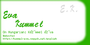 eva kummel business card